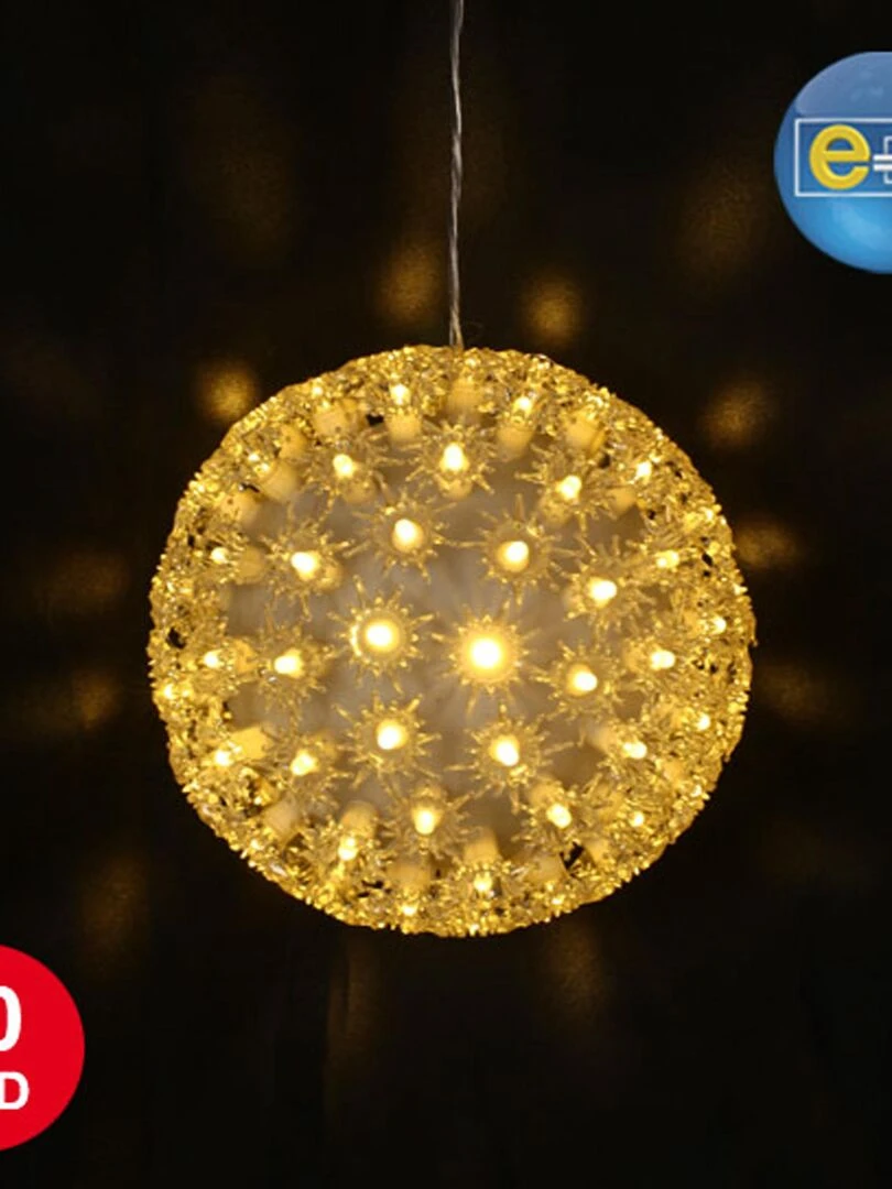 Boule lumineuse 50 led Jaune