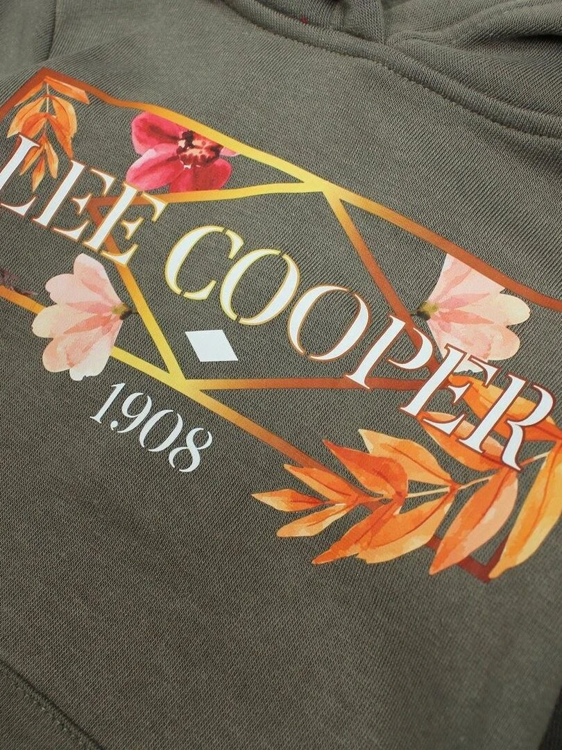 Lee Cooper   Robe Pull fille imprimé Lee Cooper   Kaki