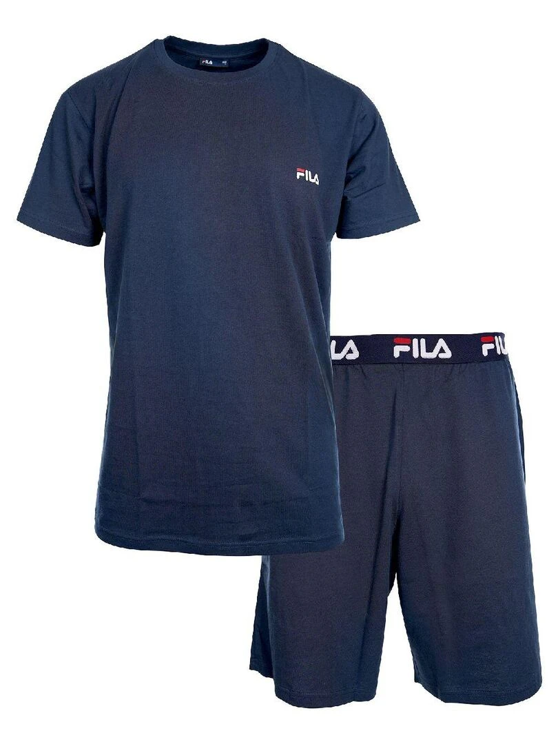Ensemble pyjama court homme en coton jersey FPS1194 Fila Bleu