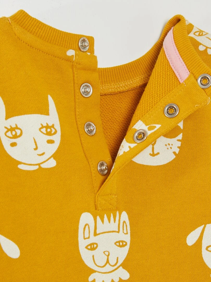 Robe en molleton X Little Bad Wolf   Jaune/blanc