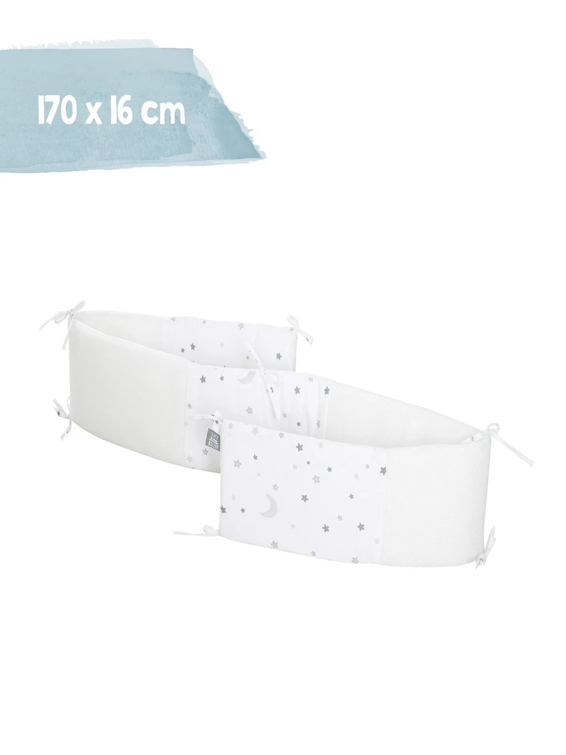 ROBA Tour de Lit Bébé "safe asleep®"   Easy Air "Sternenzauber"   Blanc   Blanc