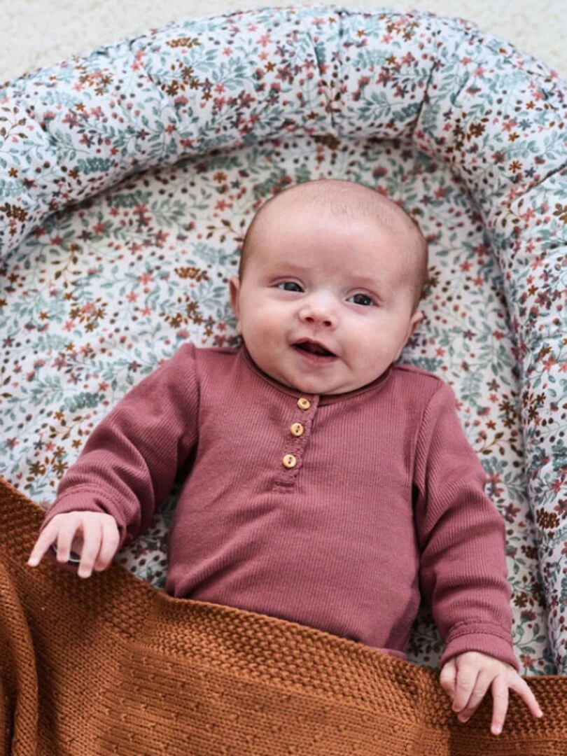 Couverture bébé en coton Bliss knit caramel (75 x 100 cm)   Marron