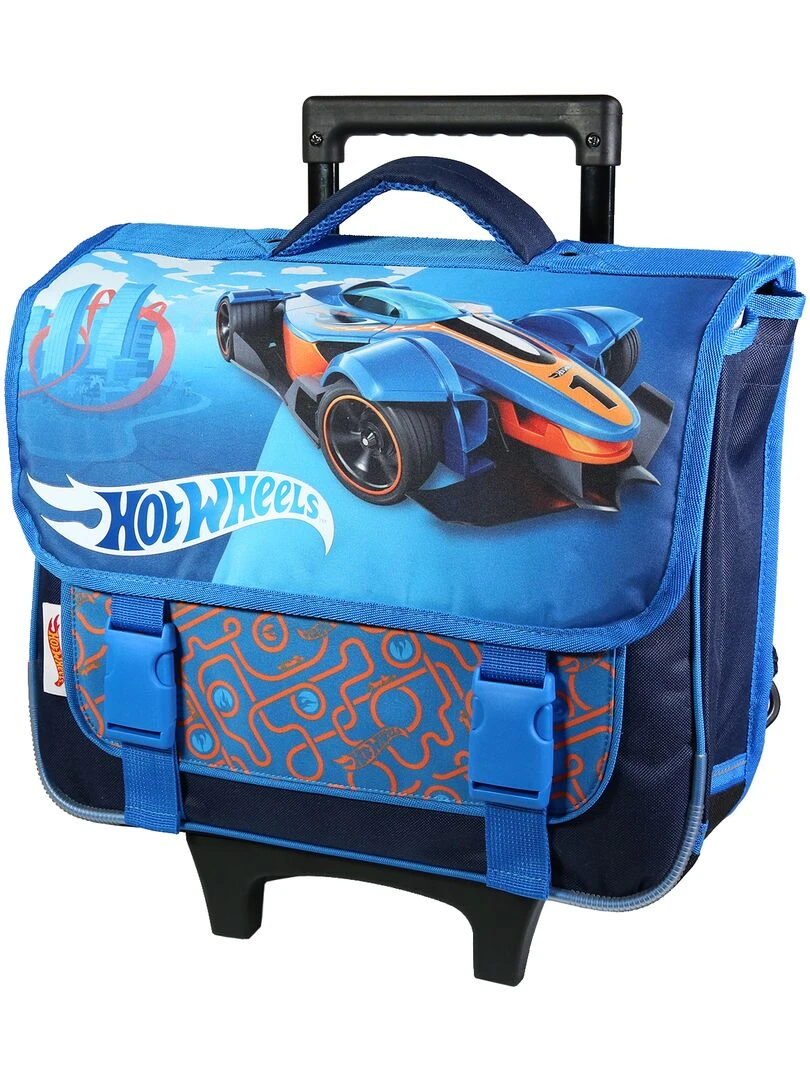 BAGTROTTER Cartable à roulettes 38 cm Hot Wheels Bleu Voiture Bleu