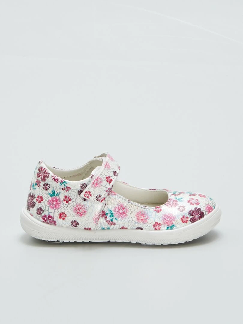Chaussures babies à motif floral Rose