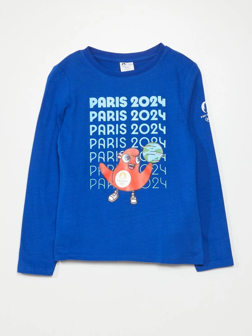 T shirt manches longues Paris 2024 Bleu
