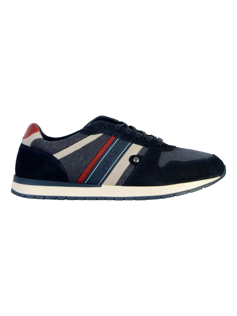Basket Cuir Redskins Veridic Bleu
