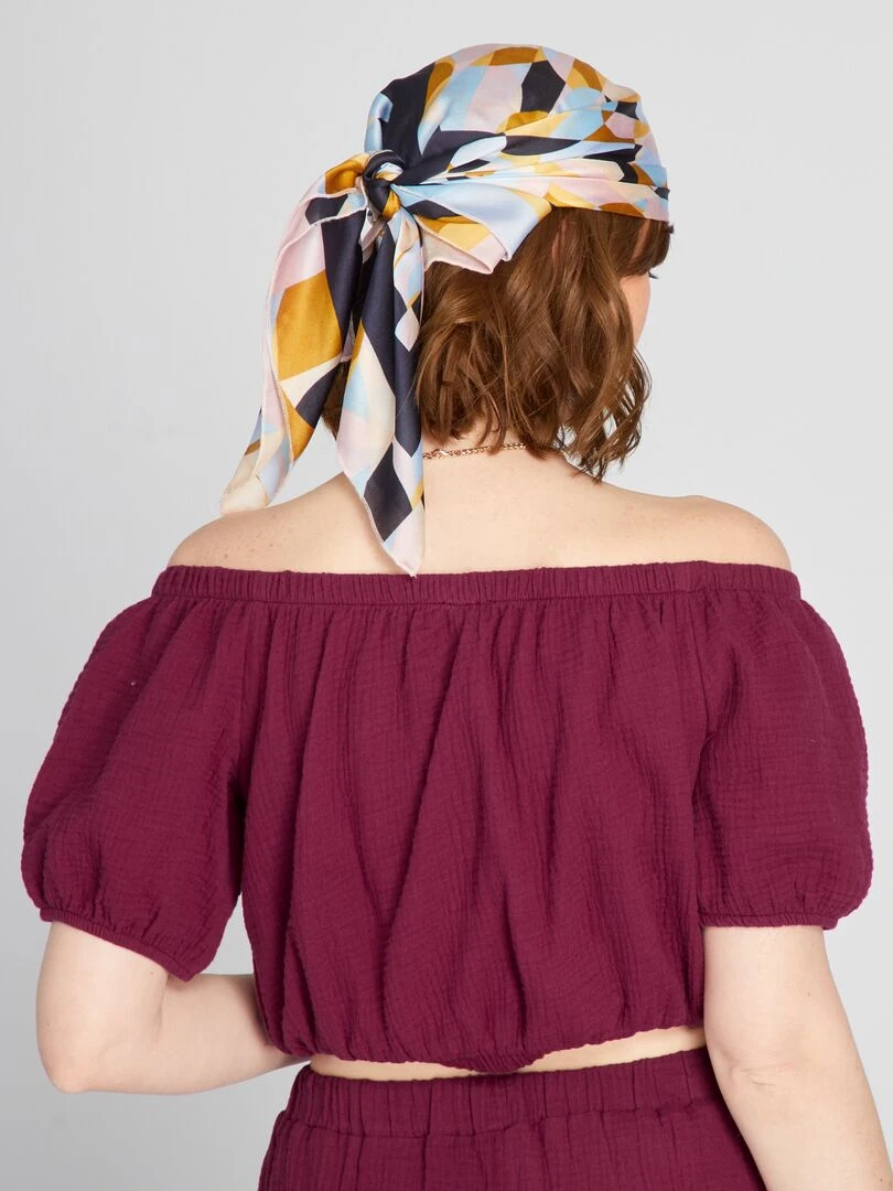 Blouse cropped   Bordeaux