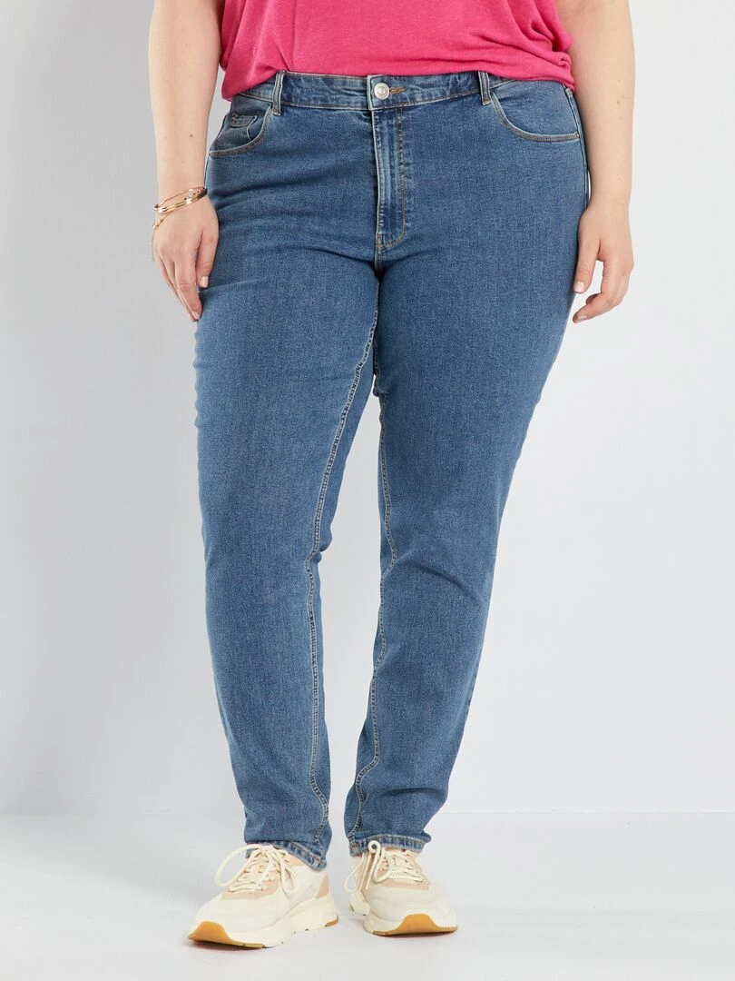 Jean slim à taille haute L32 Stone