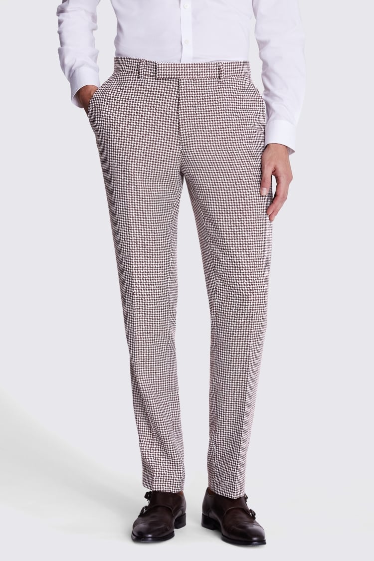Relaxed Fit Copper Flannel Trousers   Buy Online at Moss
