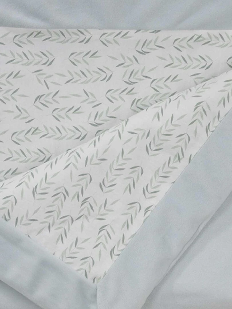 Couverture double face esprit nature Vert sapin
