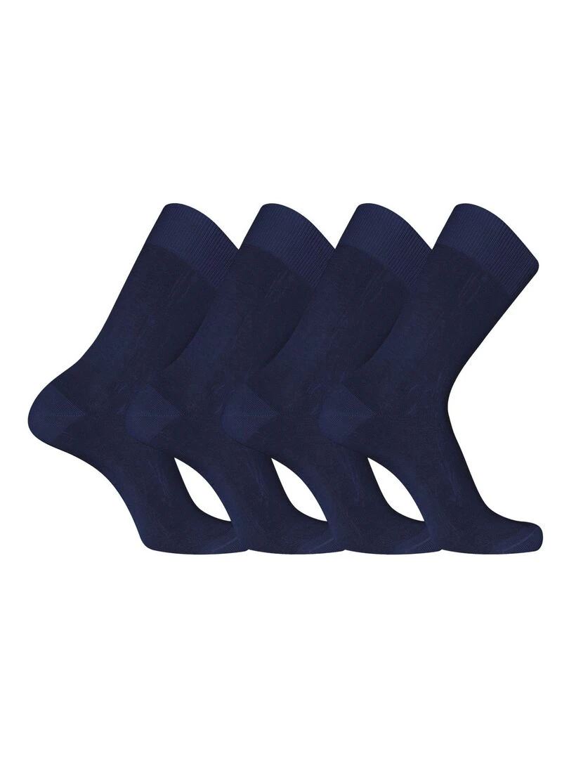 Lot de 2 Paires de chaussettes de ville en Fil d'Ecosse modèle 0110 Pierrecardin Bleu