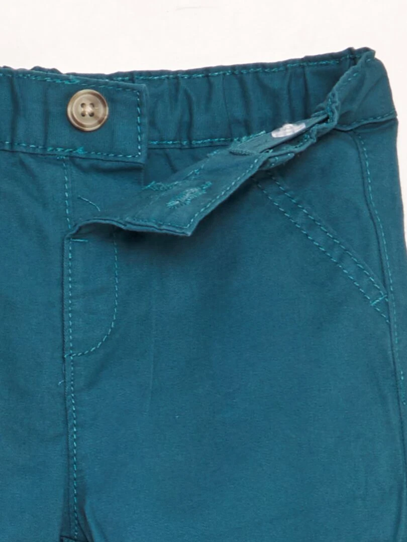 Short chino en twill   Bleu