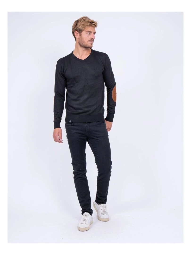 Pull col V LAMBOISE   Noir