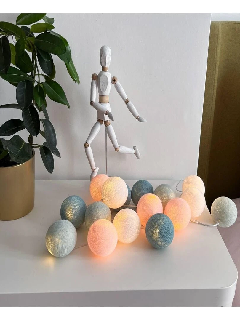 Nymphéas   Guirlande LED avec télécommande   Gris