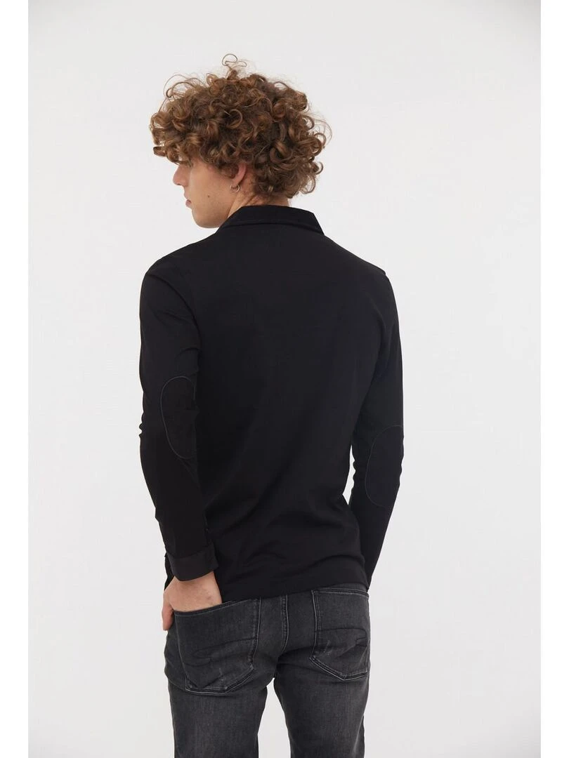 Lee Cooper   Polo manches longues coton regular BACEM   Noir
