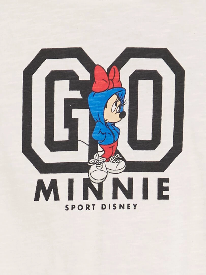 T shirt crop top 'Minnie' Blanc