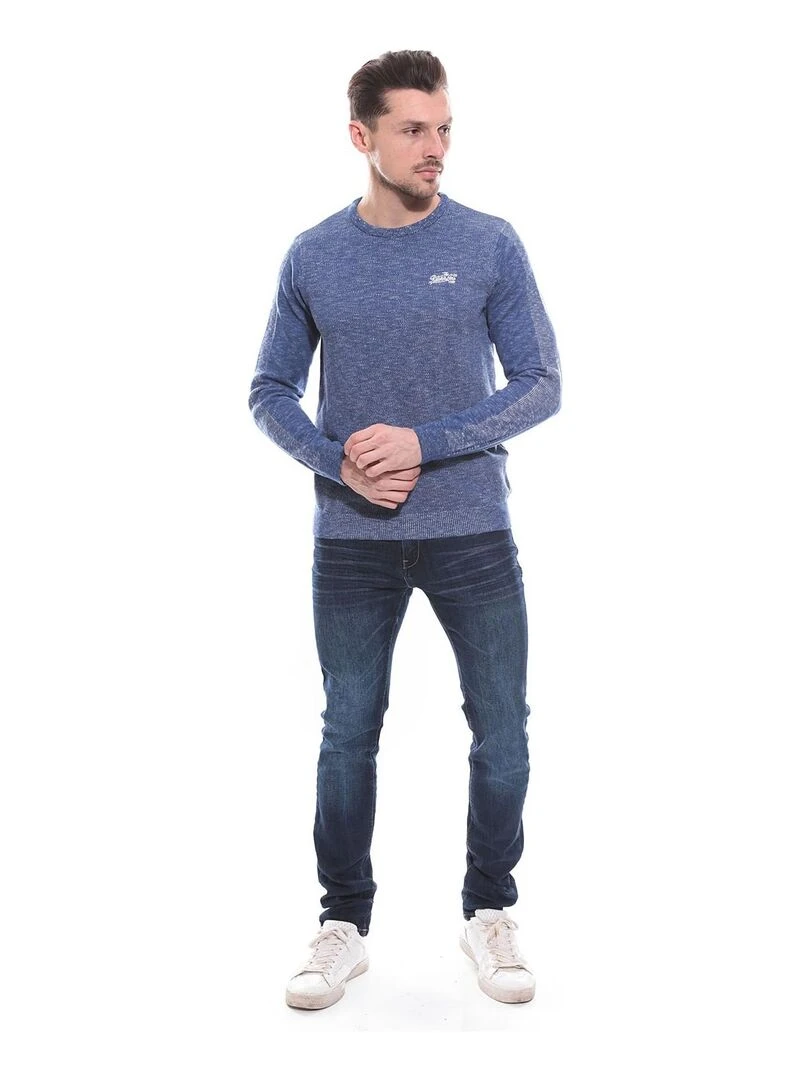Pull col rond en coton ARTURO   Bleu