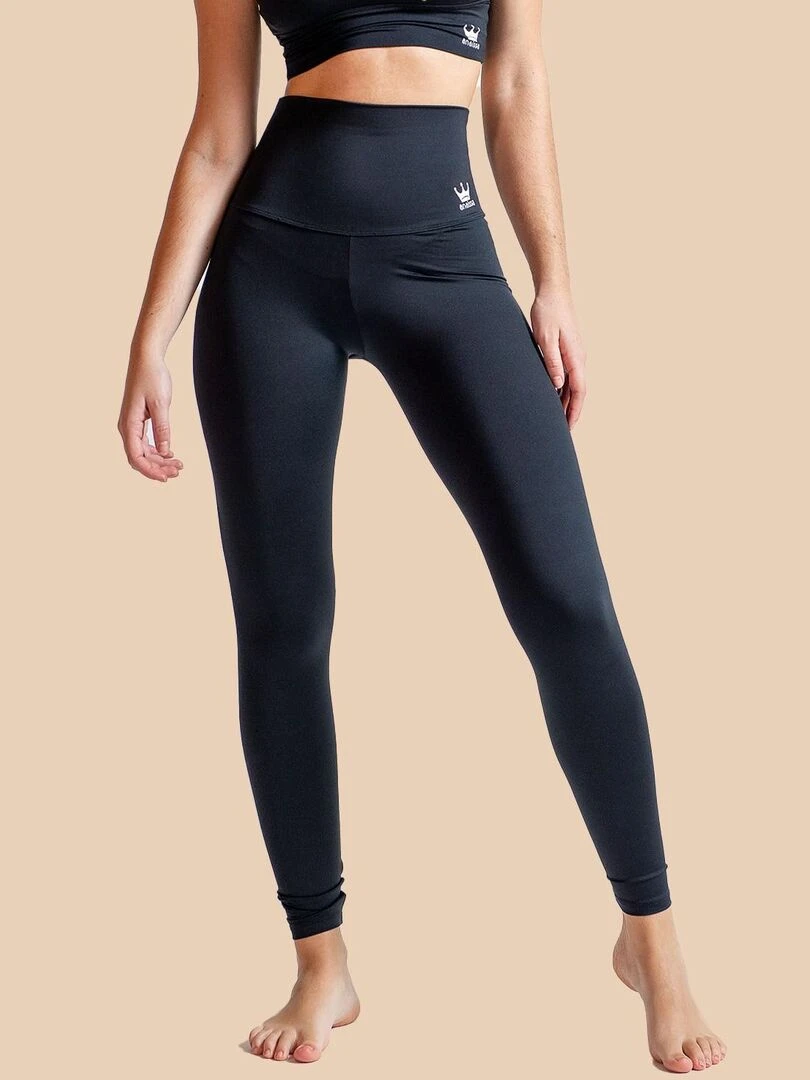 Legging Femme Fitness Taille haute Natura Noir Noir