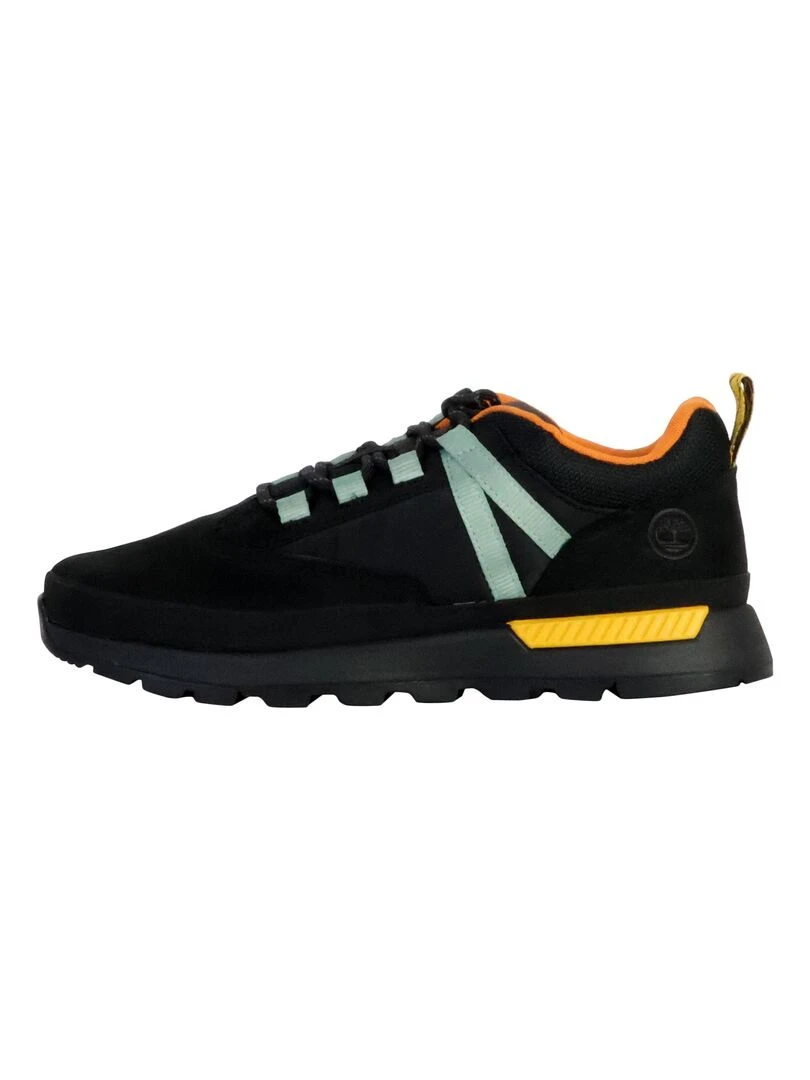 Basket Cuir Enfant Junior Timberland Euro Trekker Noir