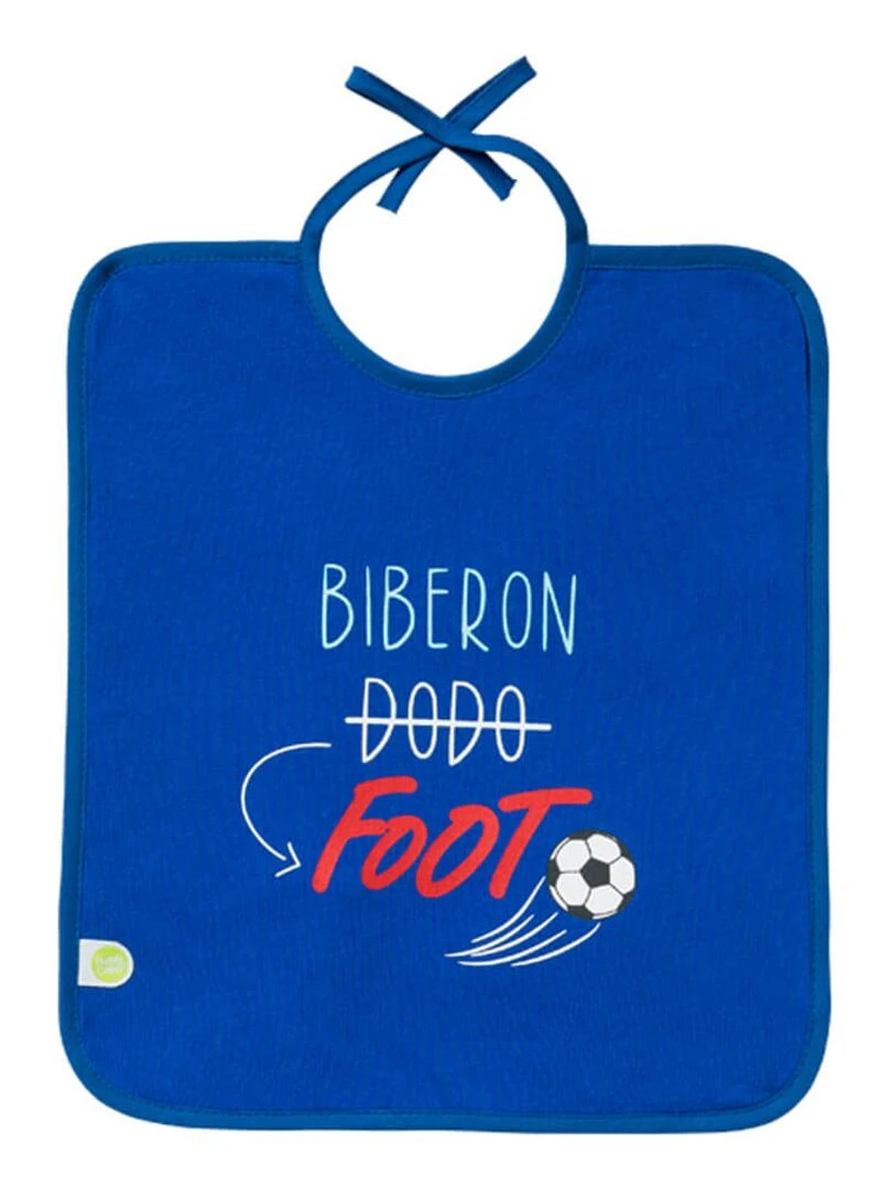 Lot de 3 bavoirs Foot Ski Boxe 6 mois Bleu