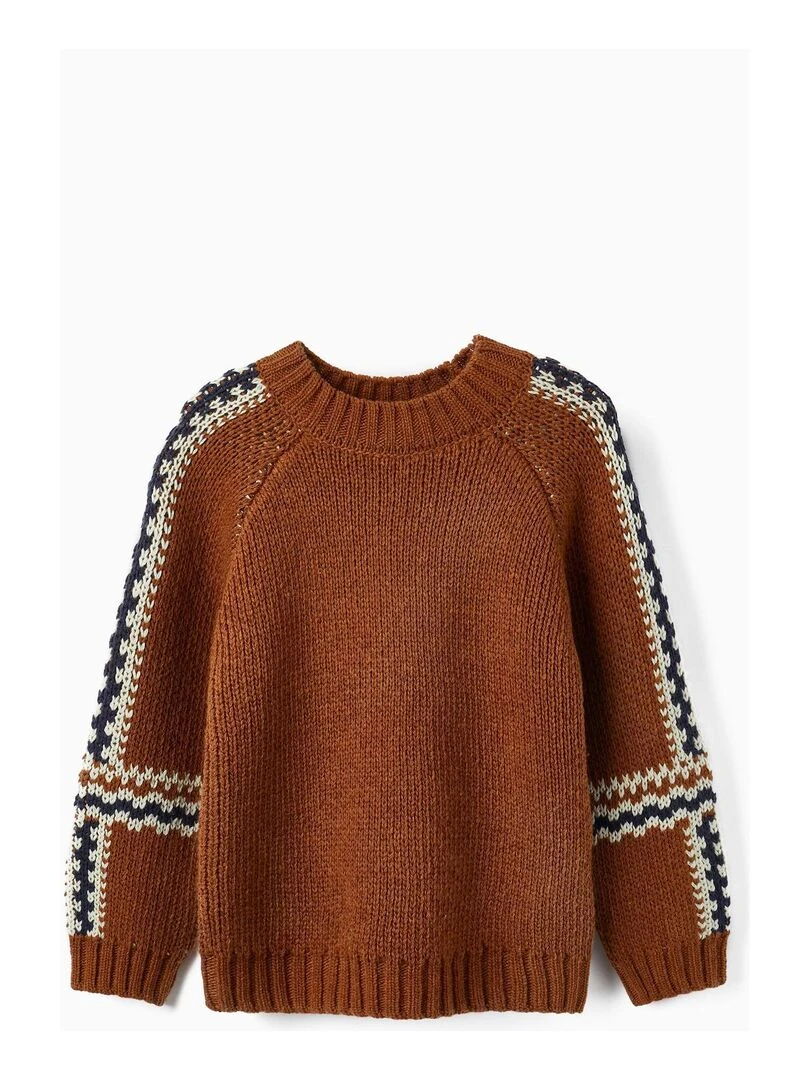 Pull en Maille de Laine avec pour Garçon ACE CLUBS Jaune foncé