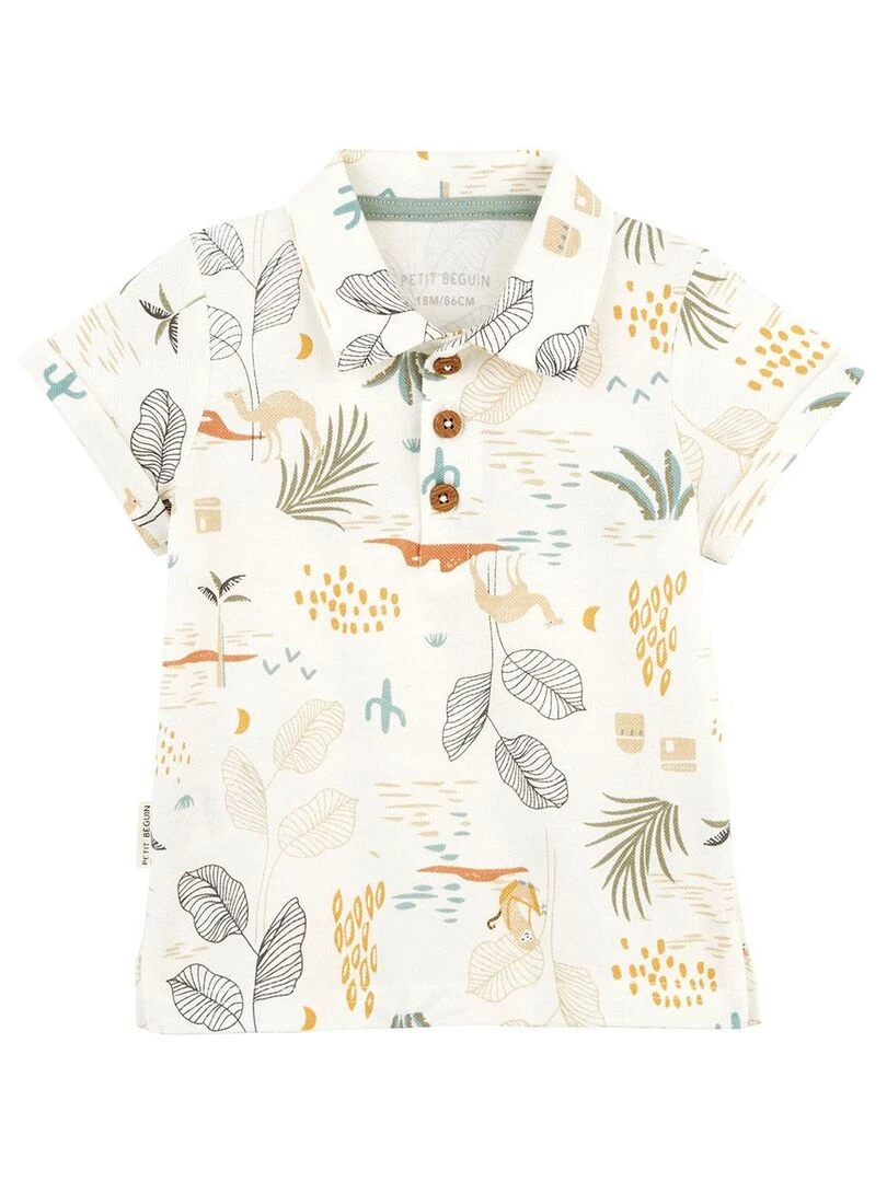 Polo enfant Atsou Ecru