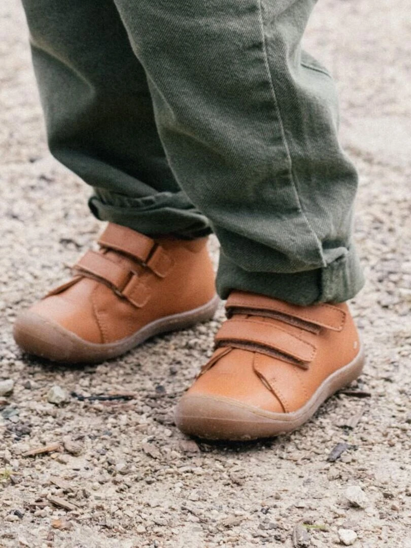 Chaussures premiers pas cuir Pumpy   Marron