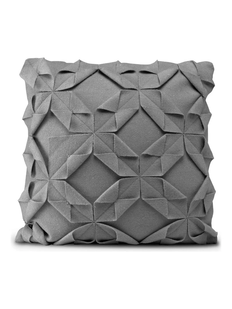 Housse de coussin décoratif Origami felt "Happyfriday" Gris