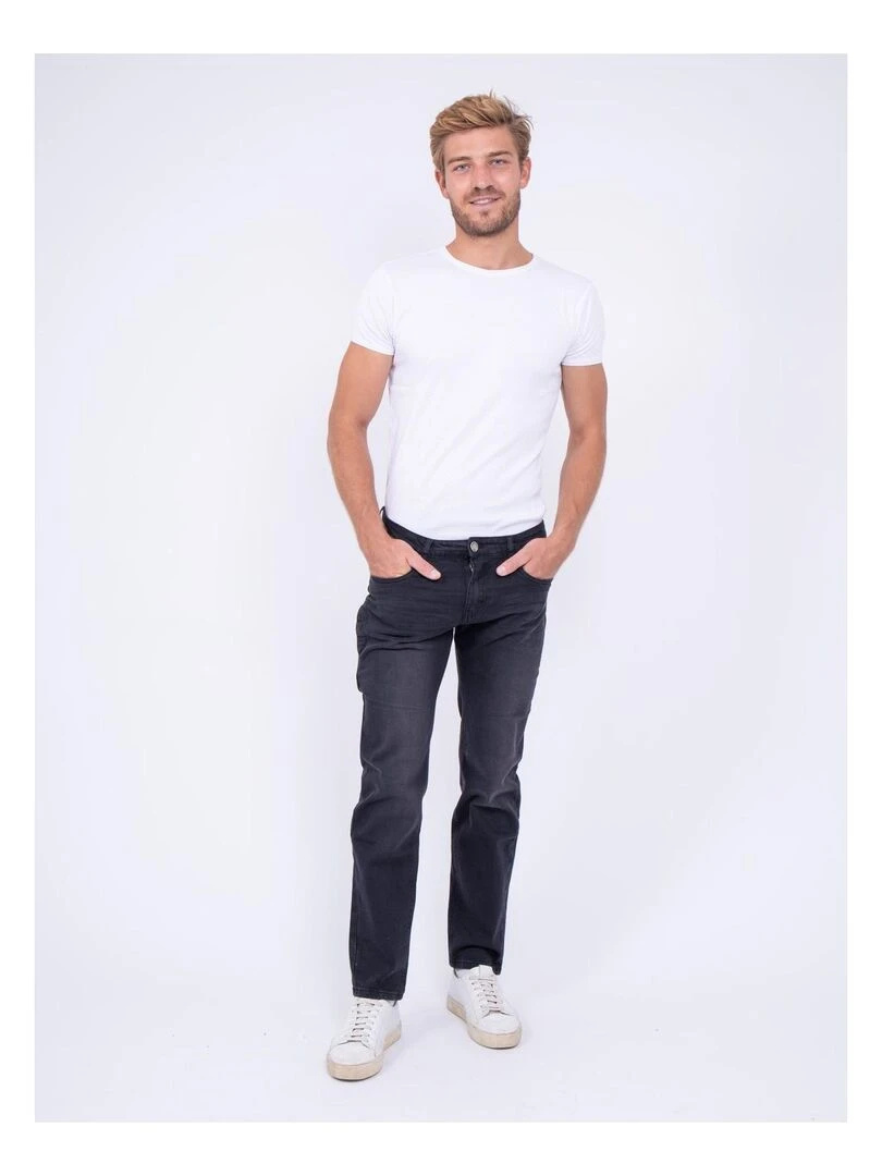 Jean coupe droite SAMAN   Noir