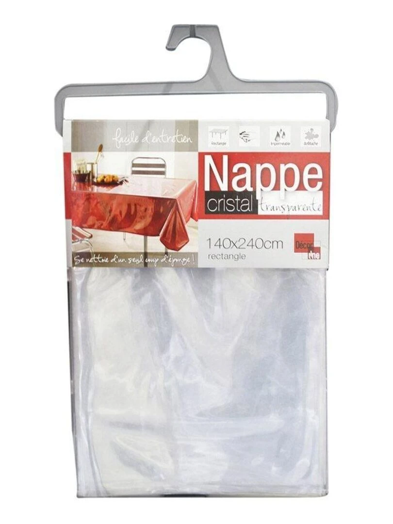 Nappe de protection 140x240 cm Cristal transparent Transparent