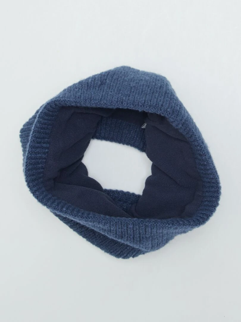 Ensemble bonnet + snood 'Spider man'   Marine