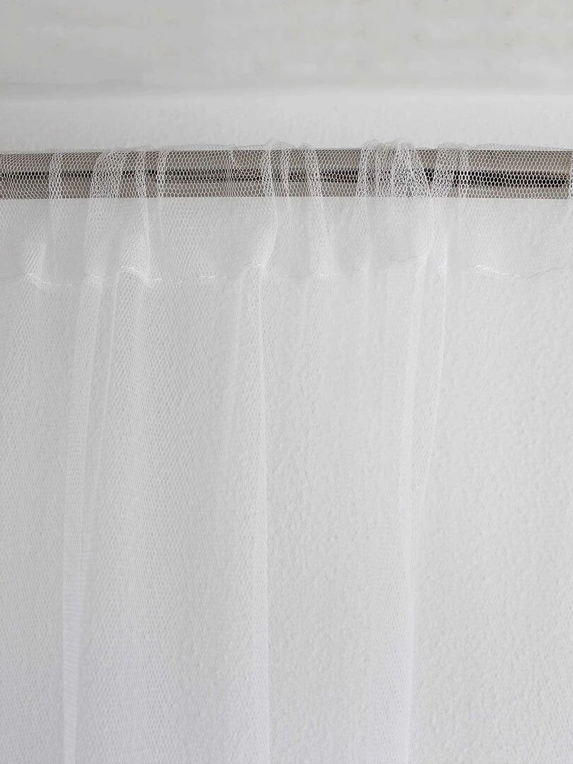 Voilage passe tringle anti moustique   Blanc