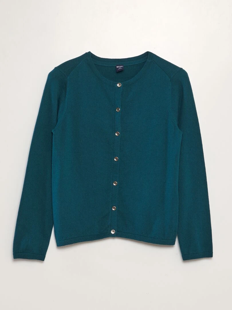 Gilet en maille fine Vert foncé