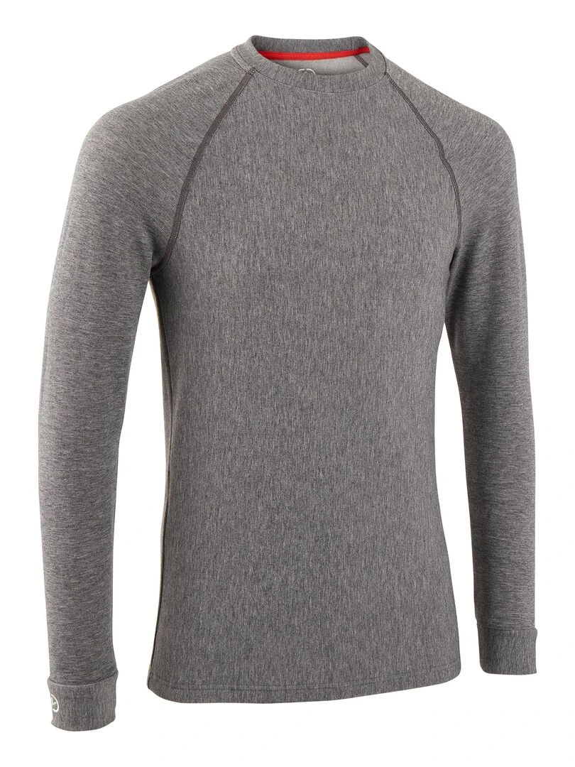 T shirt col rond Comfort Thermolactyl 3 homme DamartSport Gris chiné