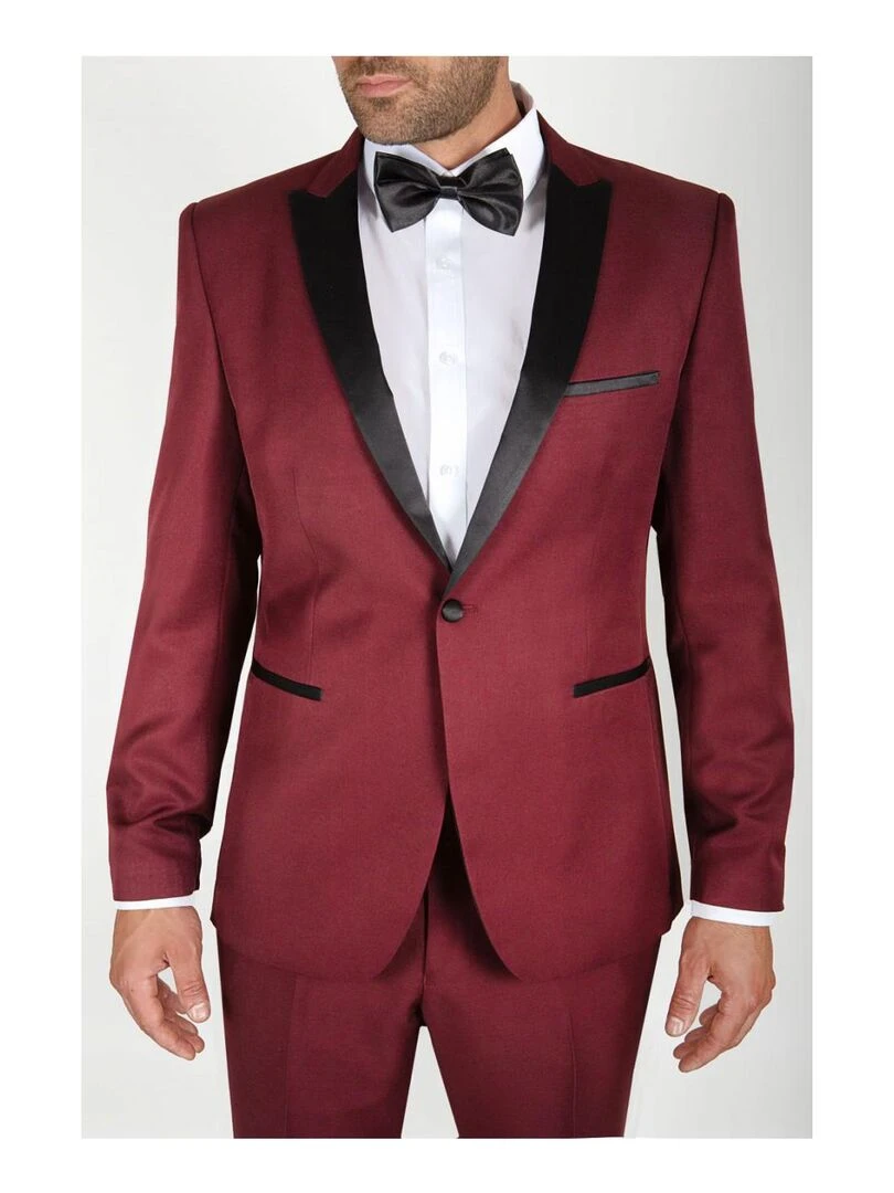 Veste de smoking Kebello Bordeaux