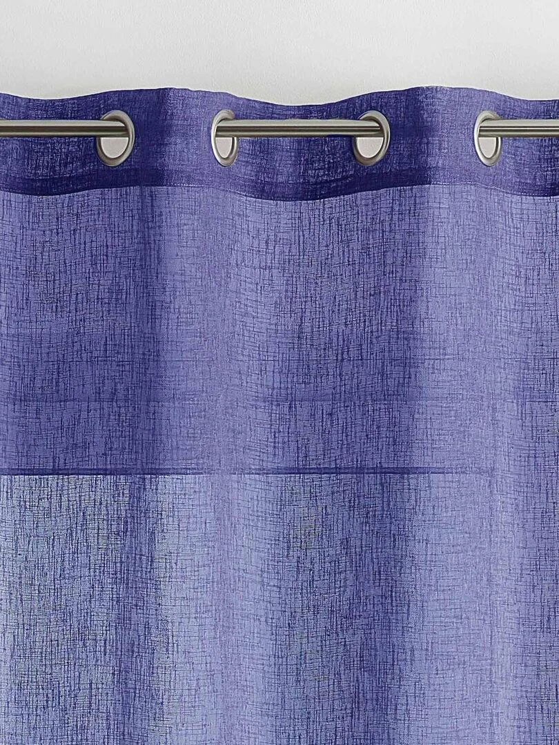 Voilage tamisant en étamine unie   Bleu foncé