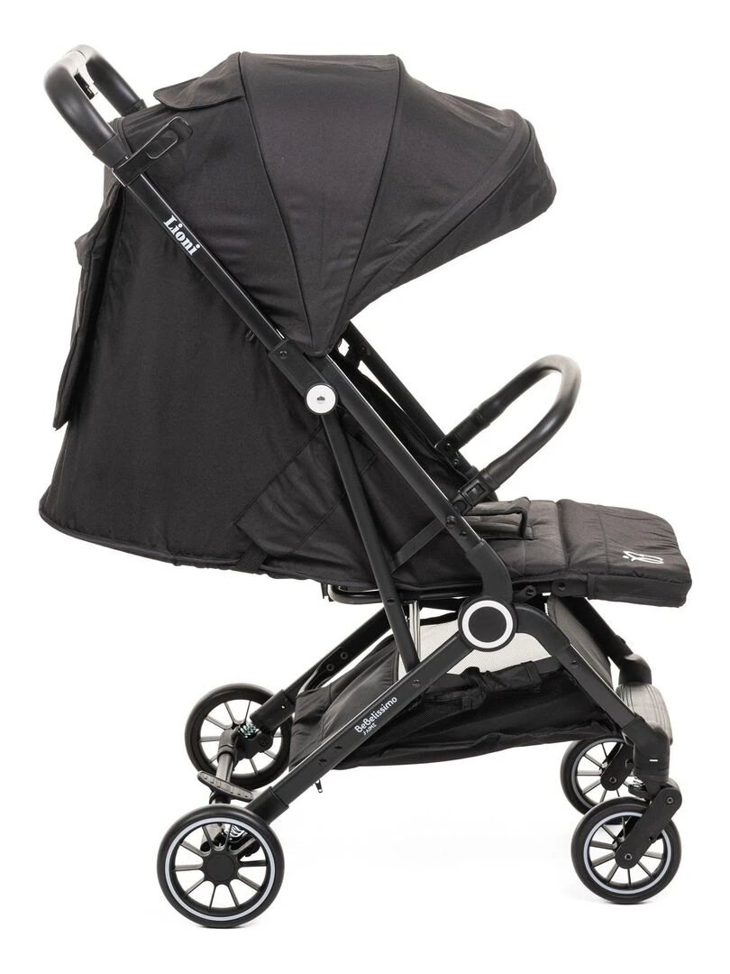 Bebelissimo   Poussette bébé Citadine Ultra Compacte   De 0 à 36 mois   Lioni  0 22kg   Gold   Noir