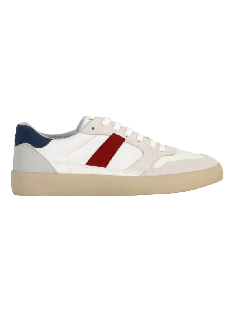 Basket Cuir Geox Affile Blanc