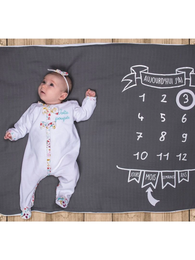Couverture pour photos étapes de bébé   Rose clair
