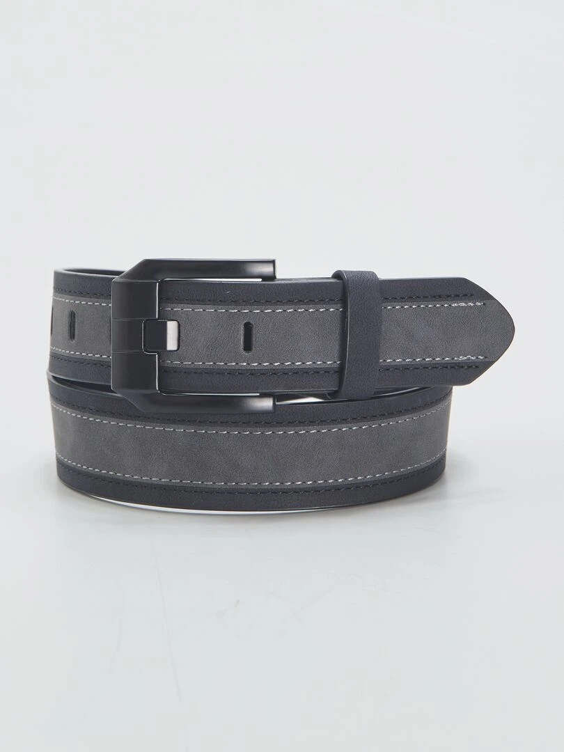 Ceinture en simili bicolore Noir