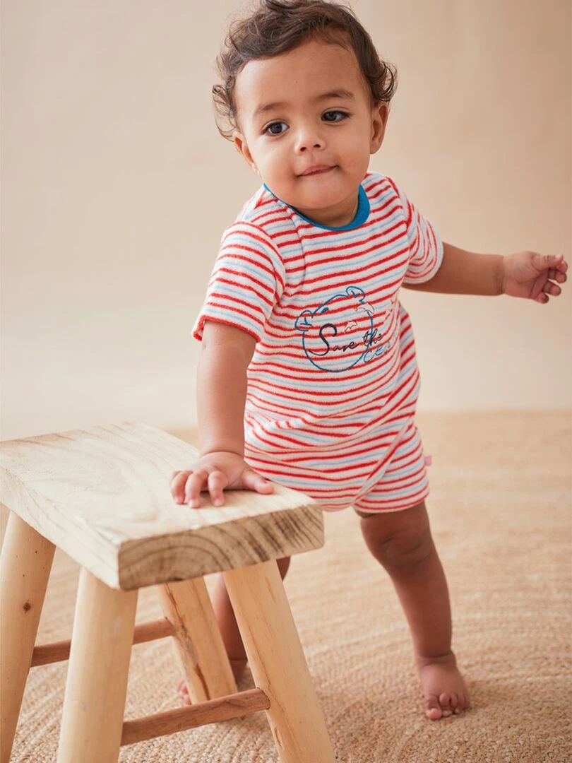 Pyjama combishort en jersey Noukie's Rouge