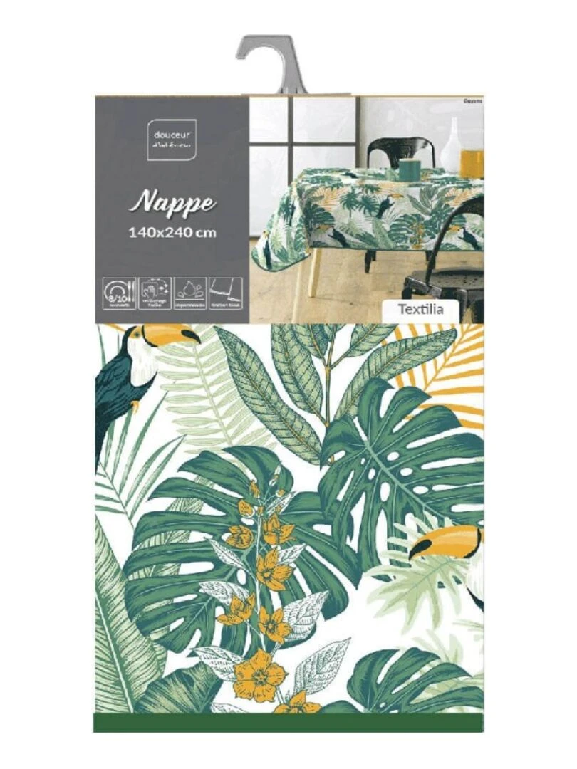 Nappe rectangulaire 140x240 cm Textilia Guyana   Vert