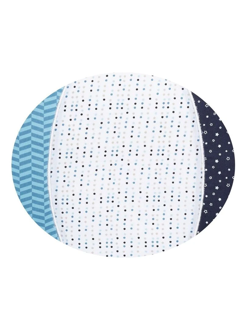 Coussin mongolfiere en coton bleu   SAUTHON   Bleu