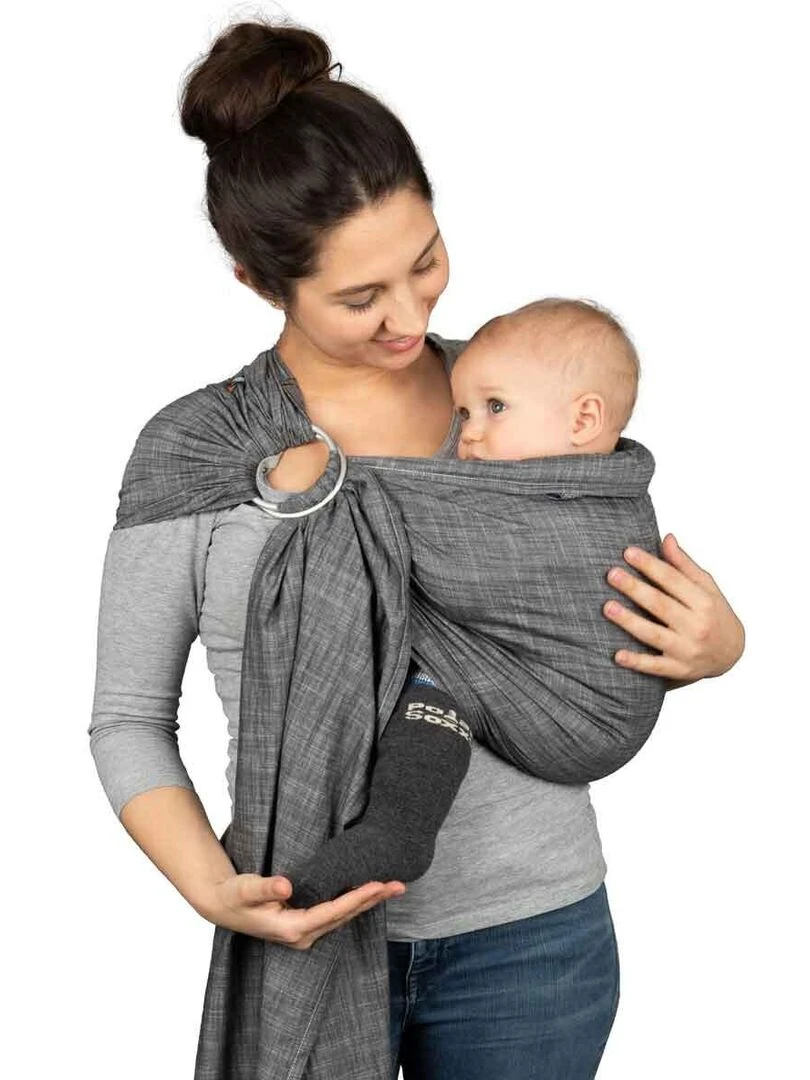 Hoppediz Écharpe de portage Ring Sling Noir
