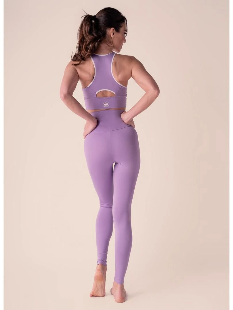 Legging Femme Fitness Taille haute Natura Violet clair
