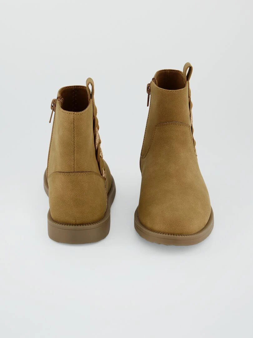 Boots en suédine   Marron