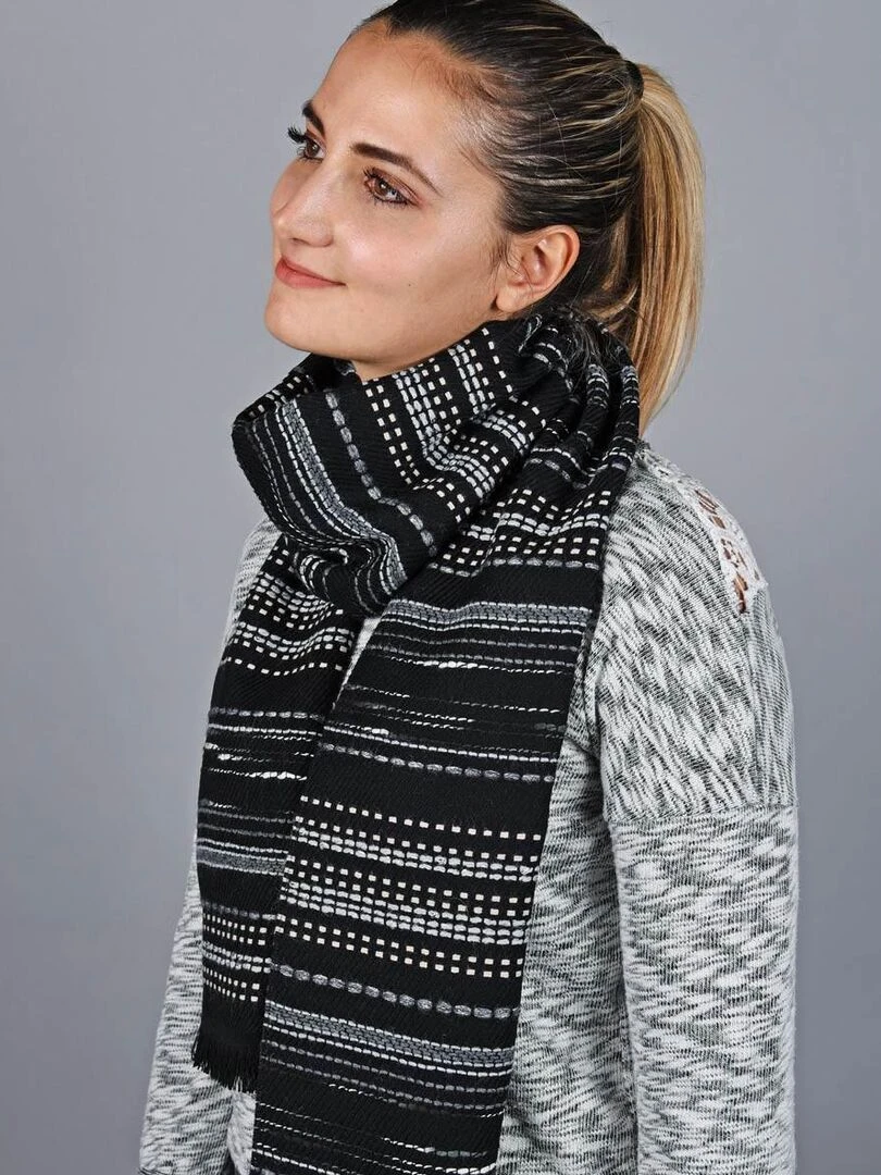 Echarpe Beltza Fabriqué en France Gris