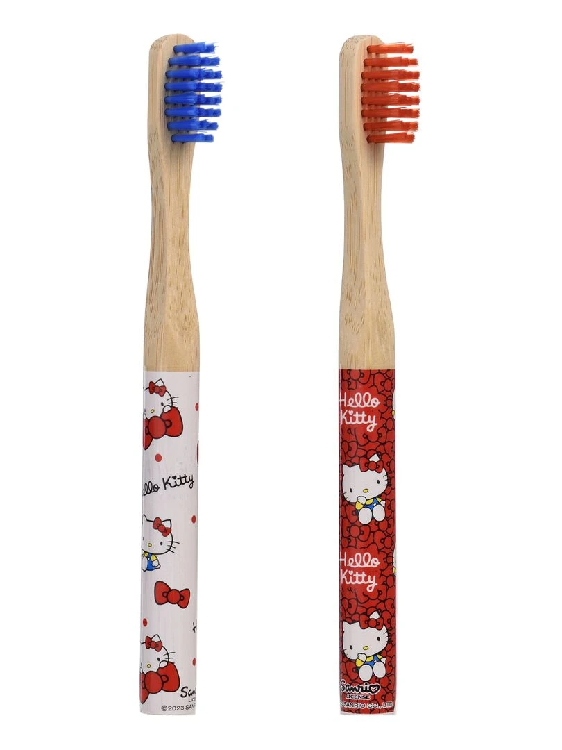 Hello kitty Set de 2 Brosses à Dents en Bambou N/A