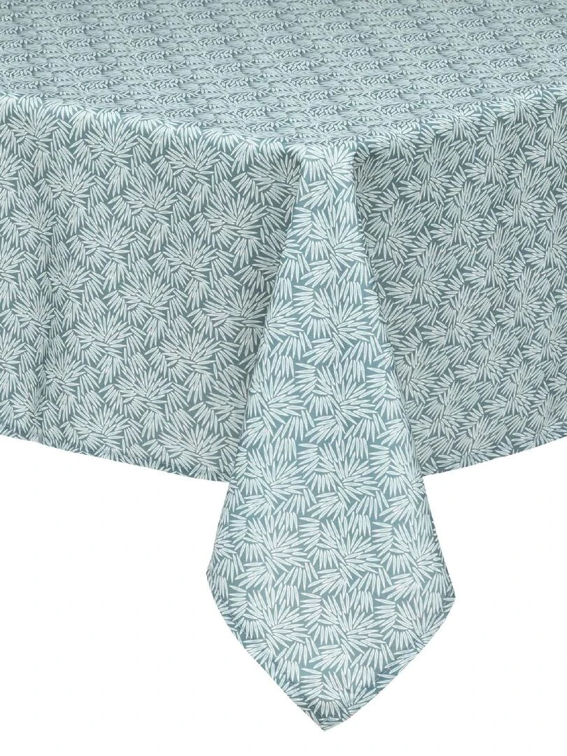 Nappe anti tâche aux impressions végétales Vert