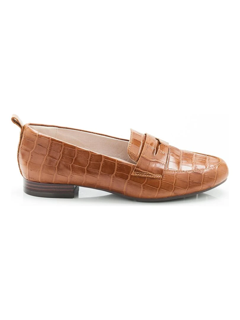 Mocassins aspect croco    Damart   Camel